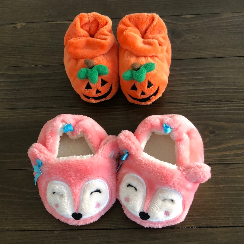 2 pair Baby Girl slipper bundle